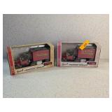 2 - DIECAST 1918 FORD TRACTOR BANKS - TRU-VALUE