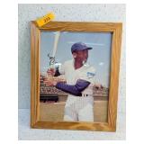 AUTOGRAPHED & FRAMED ERNIE BANKS PHOTO