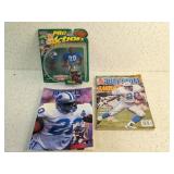 2 - BARRY SANDERS MAGAZINES & ACTION FIGURE