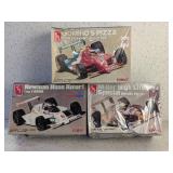 3 PLASTIC INDY MODEL KITS