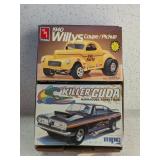 KILLER CUDA & 1940 WILLIS COUPE/PICKUP MODEL KIT