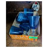 BLUE DRINKING GLASSWARE