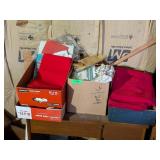3 BOXES OF VARIOUS FABRICS