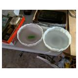 2 FIRE-KING DECORATIVE DISHES