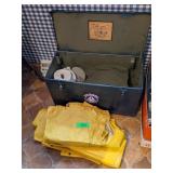 CIVIL AIR PATROL METAL TRUNK WITH CLOTHING & MORE