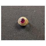 VINTAGE US ARMY RING 18K MARKED