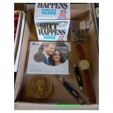 VINTAGE POCKET KNIVES, TRUMP COIN, ROYAL MINT COIN