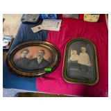 2 ANTIQUE PICTURE FRAMES & PICTURES