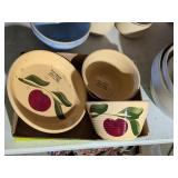 4 PIECE WATTSWARE STONEWARE ADVERTISING SET