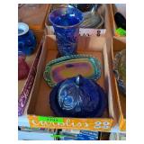 BLUE CARNIVAL GLASS & BLUE GLASS
