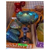 BLUE CARNIVAL GLASS COLLECTION