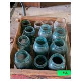 VINTAGE BLUE CANNING JARS