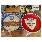 OLD STYLE AND CHIEF OSHKOSH BEER TRAYS