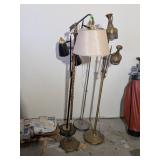 4 VINTAGE FLOOR LAMPS