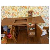 SEWING MACHINE CABINET WITH ACCESSORIES