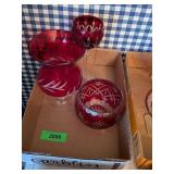 DECORATIVE RED GLASSWARE