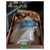BOX OF LINENS & DOILIES