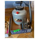 VINTAGE BULLSEYE CAMERA & WATER COOLER
