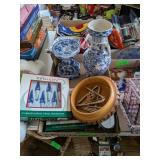ORIENTAL VASES, NUT CRACKERS, BOWL, ETC.