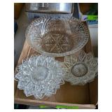 PRESSED GLASS SERVING SET