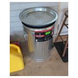 LIKE NEW GALVANIZED TRASH CAN