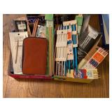 2 BOXES OF KNITTING NEEDLES