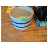 9' DOUBLE BLUE BAND STONEWARE CROCK