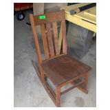 WOODEN ROCKING CHAIR