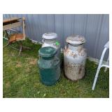 3 ANTIQUE MILK CANS