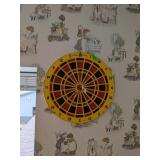 VINTAGE DART BOARD ON WALL