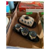 JAPANESE SALT & PEPPER WITH BUTTER DISH