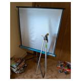 VINTAGE PROJECTOR SCREEN & TRIPOD