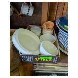 WHITE GLASSWARE PLATES & BOWLS