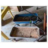 2 VINTAGE KIDS METAL WAGONS