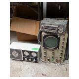 VINTAGE CLOCK RADIO & OSCILLOSCOPE