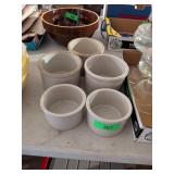 5 SMALL CROCKS
