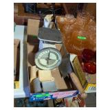 MEAT CLEAVER, FOOD SCALE & MATCHSTICK HOLDERS