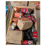 WOODEN BOX OF VACCUM TUBES & PARTS