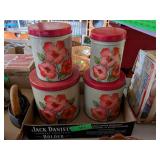 4 PIECE FLORAL CANNISTER SET