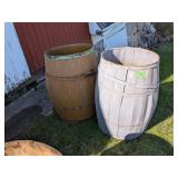2 - VINTAGE WOODEN BARRELS