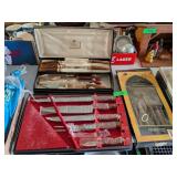 VINTAGE CARVING SET & 2 KNIFE SETS IN BOXES