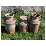 3 ANTIQUE MILK CANS