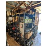 3 PLASTIC SHELVING UNITS