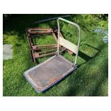MOVING CART & 2 METAL DOLLIES