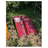 2 METAL CAR RAMPS - RED