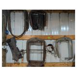 WALL SECTION OF VINTAGE CHEVY GRILLS