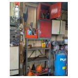 METAL SHELF WITH 2 CABINETS, DETAILING SUPPLIES