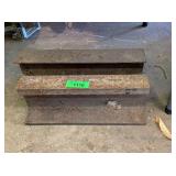 2 LARGE METAL SHOP ANVILS - RAILROAD AND IBEAM