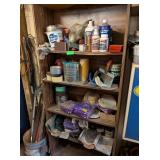 SANDPAPERS & TAPES ON WOODEN SHELF