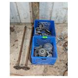 2 CRATES OF ASST HUBCAP CENTERS & MORE